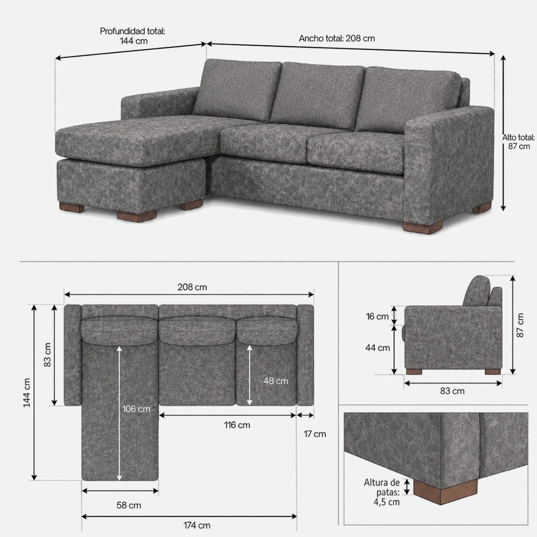 Comodidad del seccional Magic en casa | mueblesamerica.cl