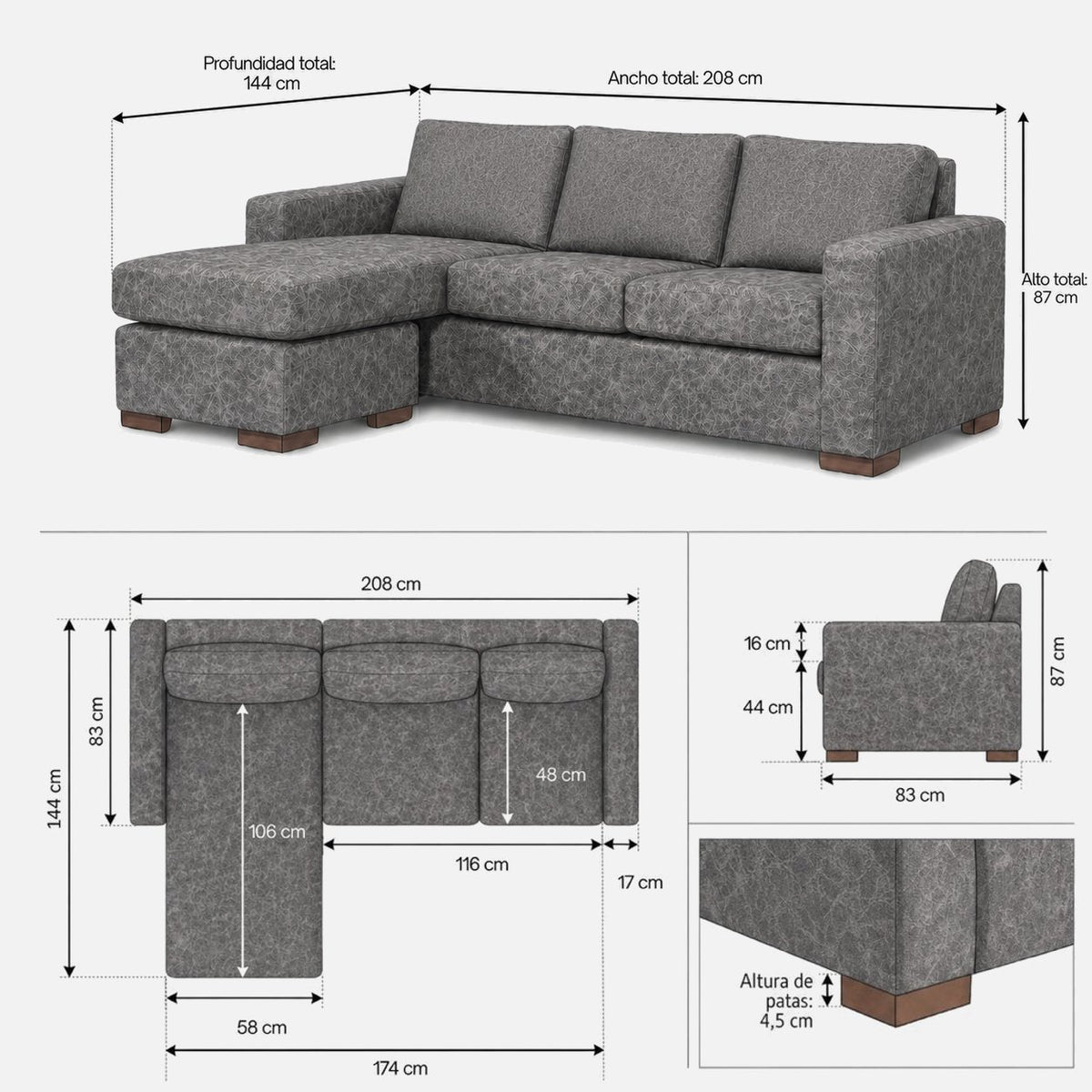 Comodidad del seccional Magic en casa | mueblesamerica.cl