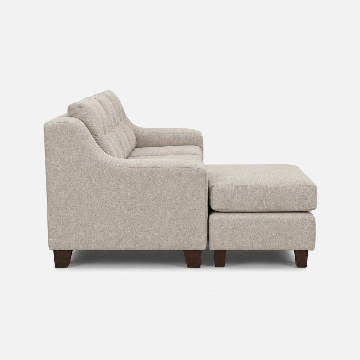 Seccional Martina - Tela Lino Finesse Beige, vista de perfil lateral