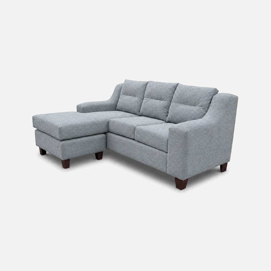 Seccional Martina - Tela Lino Finesse Gris Claro, vista en perspectiva 3/4