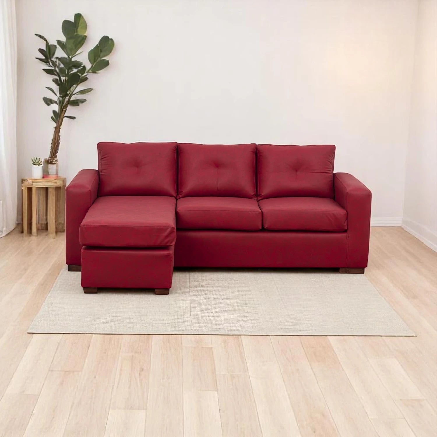 Seccional Magic - Cuero Sintético Auris Burdeo