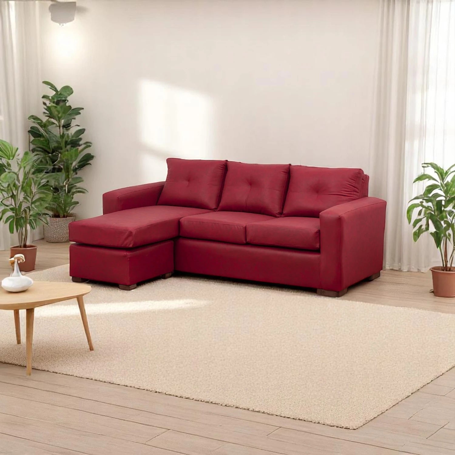 Seccional Magic - Cuero Sintético Auris Burdeo