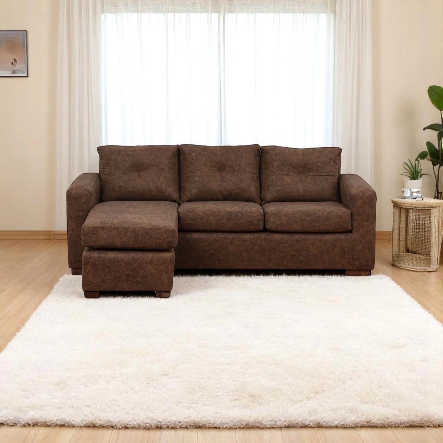 Seccional Magic - Cuero Sintético Auris Café