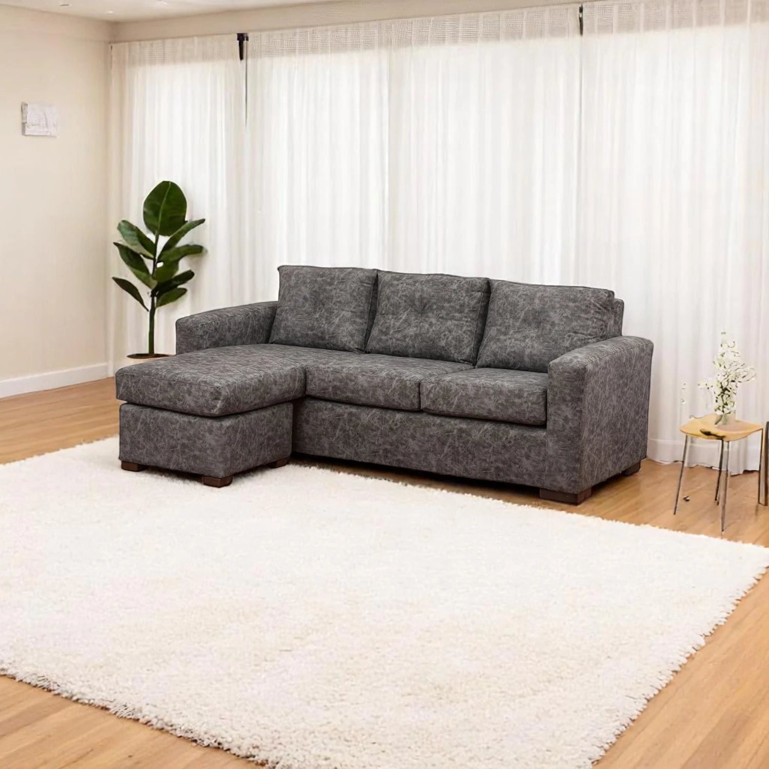 Seccional Magic - Cuero Sintético Auris Gris