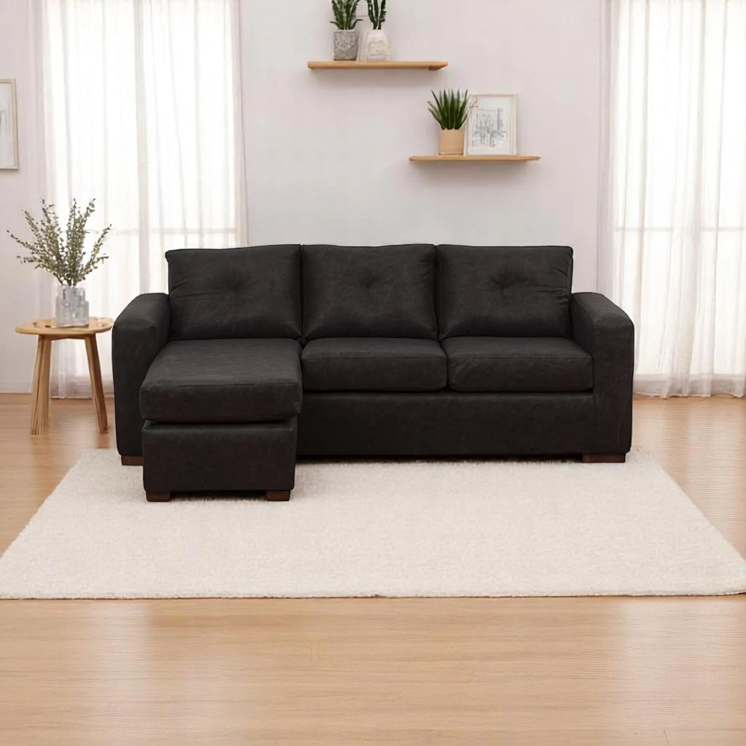Seccional Magic - Cuero Sintético Auris Negro