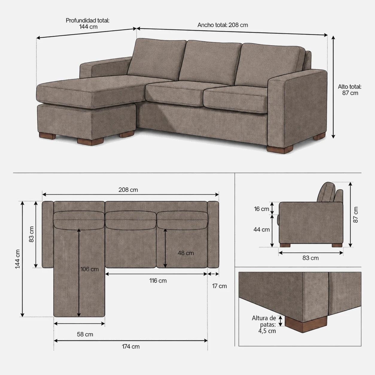 Versatilidad del seccional Magic | mueblesamerica.cl