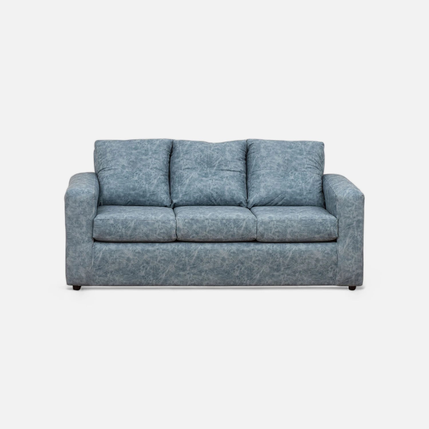 Living Emilia 3 Cuerpos Y 2 Poufs - Cuero Sintético Auris Azul Claro