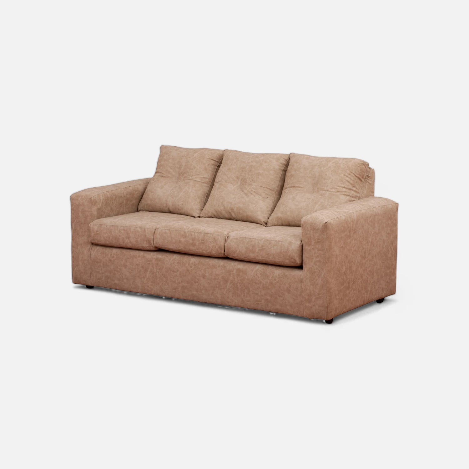 Living Emilia 3 Cuerpos Y 2 Poufs - Cuero Sintético Auris Beige