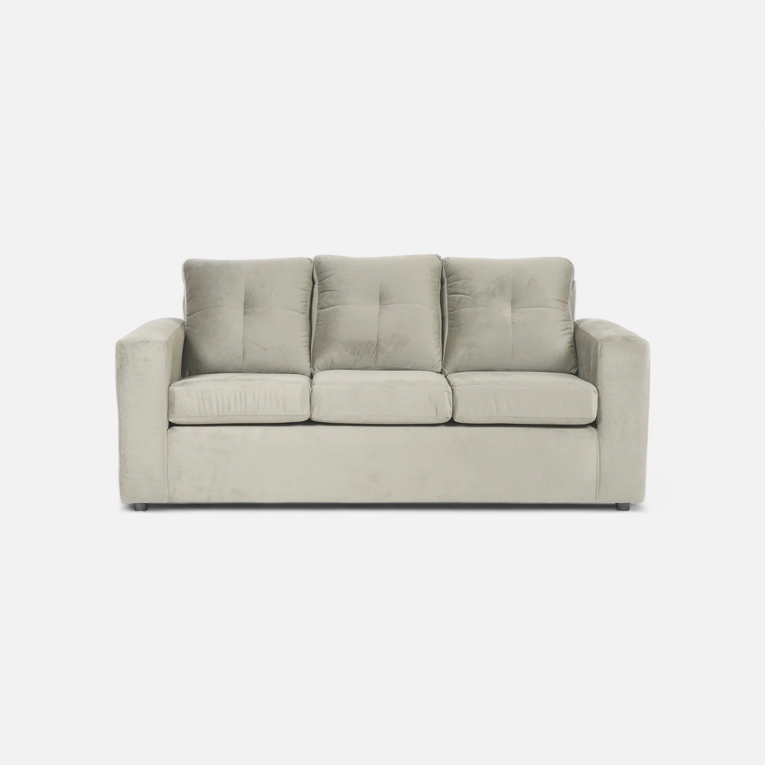Living Emilia 3 Cuerpos Y 2 Poufs - Tela Felpa Beige