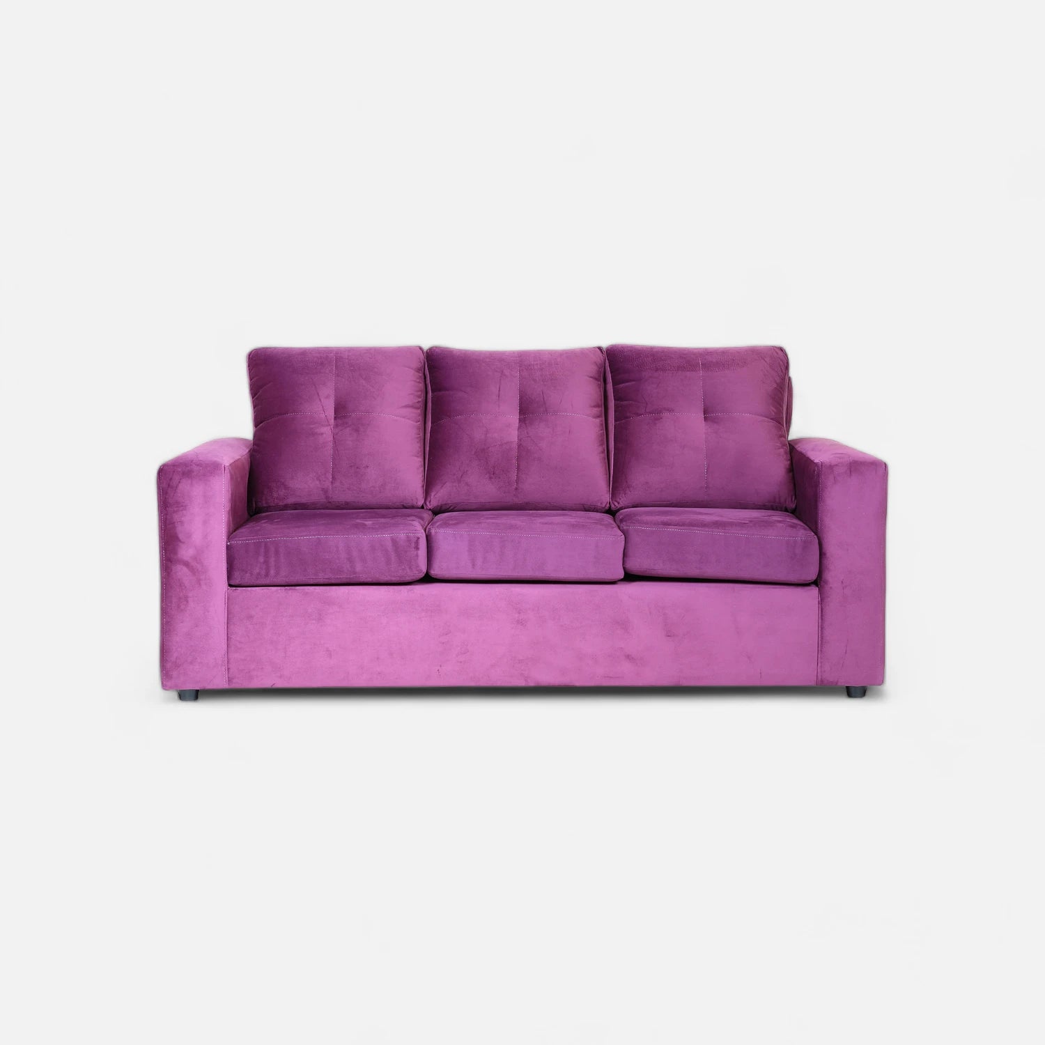 Living Emilia 3 Cuerpos Y 2 Poufs - Tela Felpa Lila