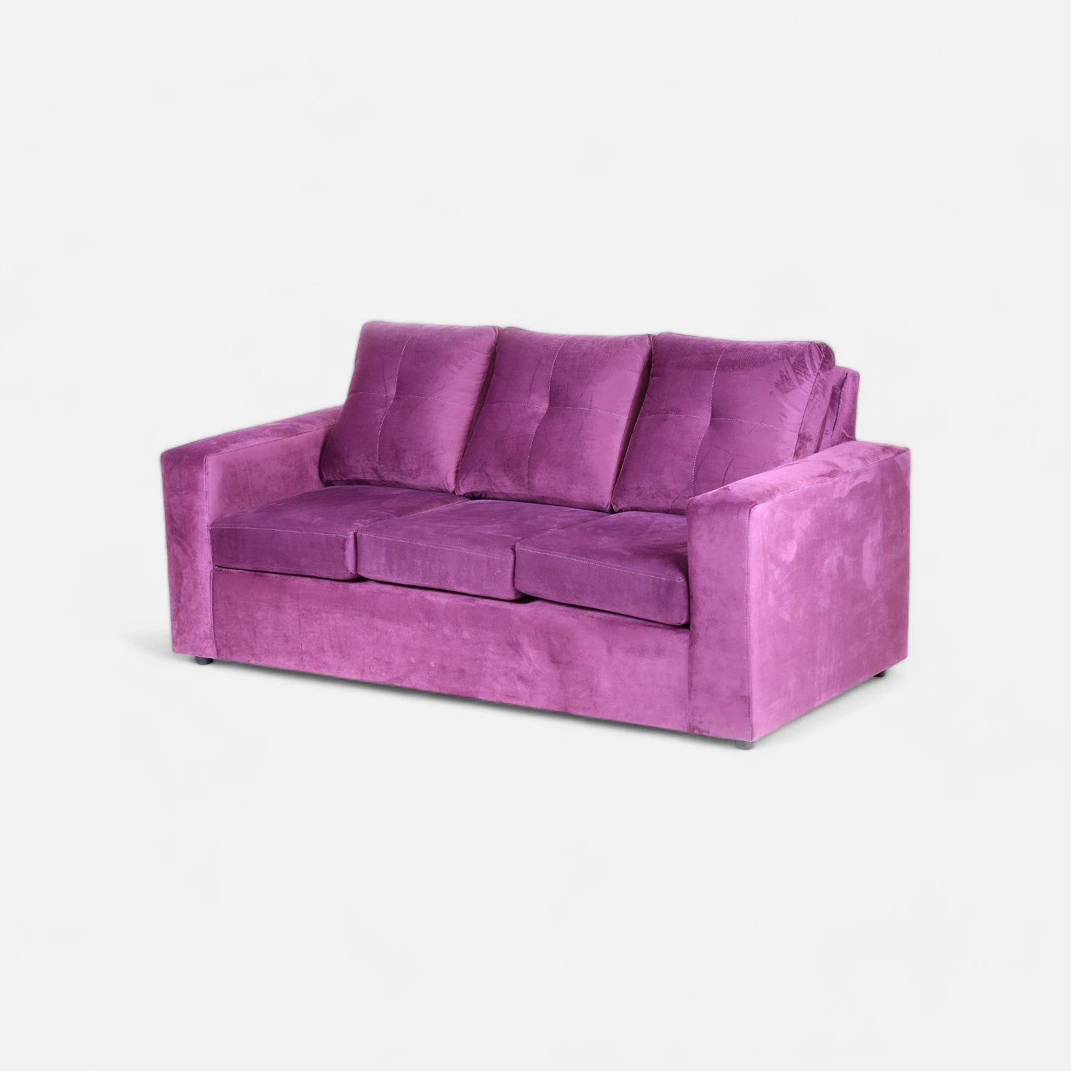 Living Emilia 3 Cuerpos Y 2 Poufs - Tela Felpa Lila