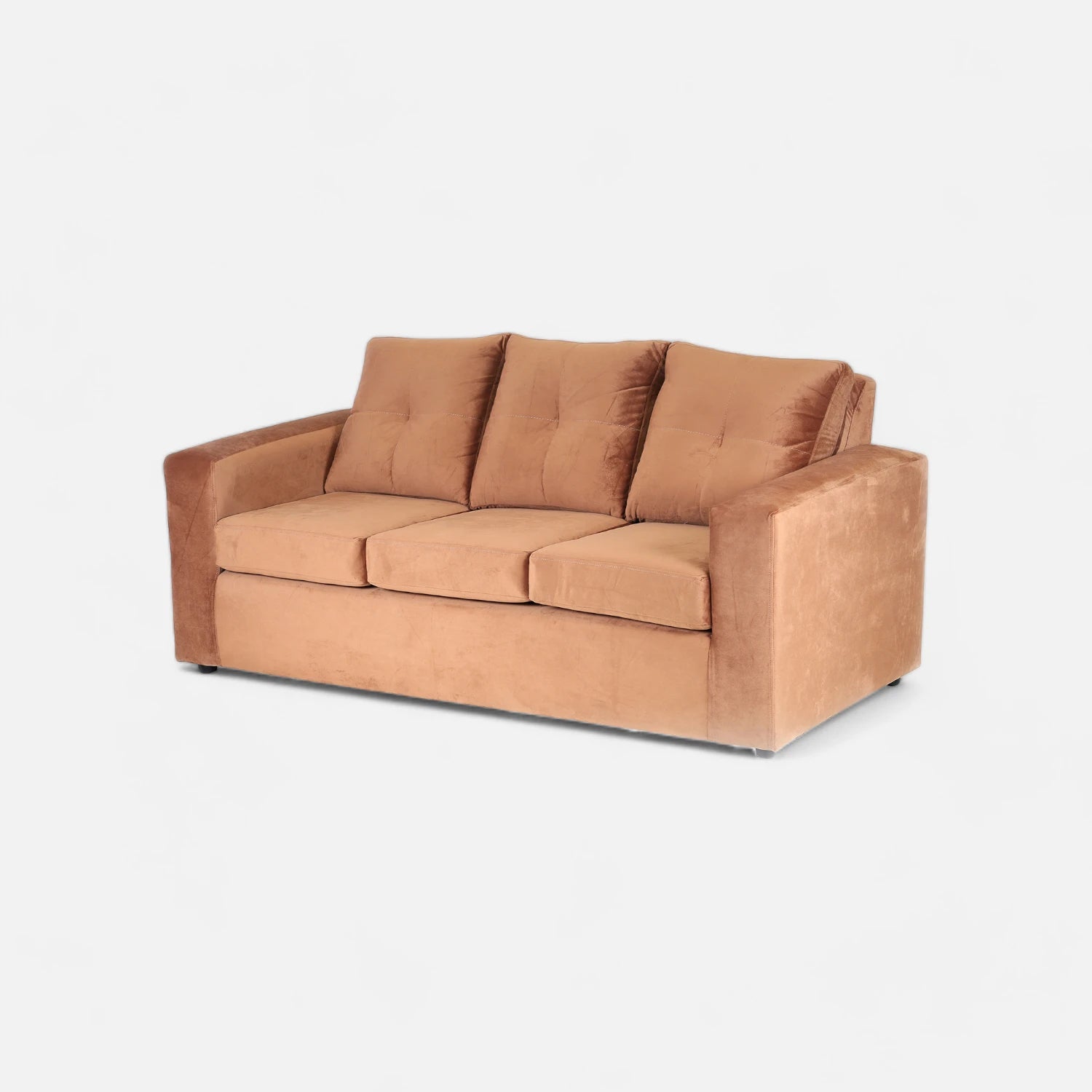 Living Emilia 3 Cuerpos Y 2 Poufs - Tela Felpa Tostado