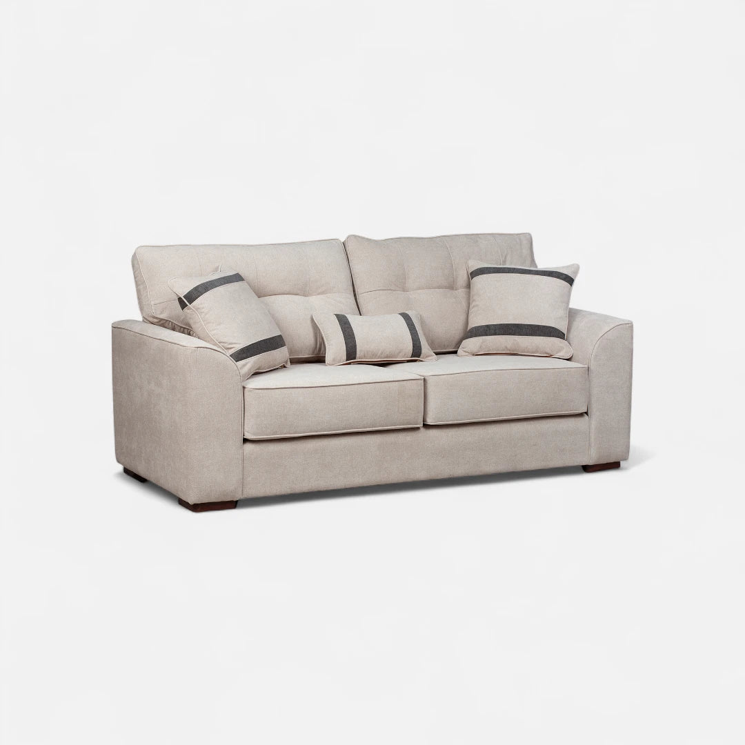 Sofá Monik 3 Cuerpos - Tela Lino Finesse Beige