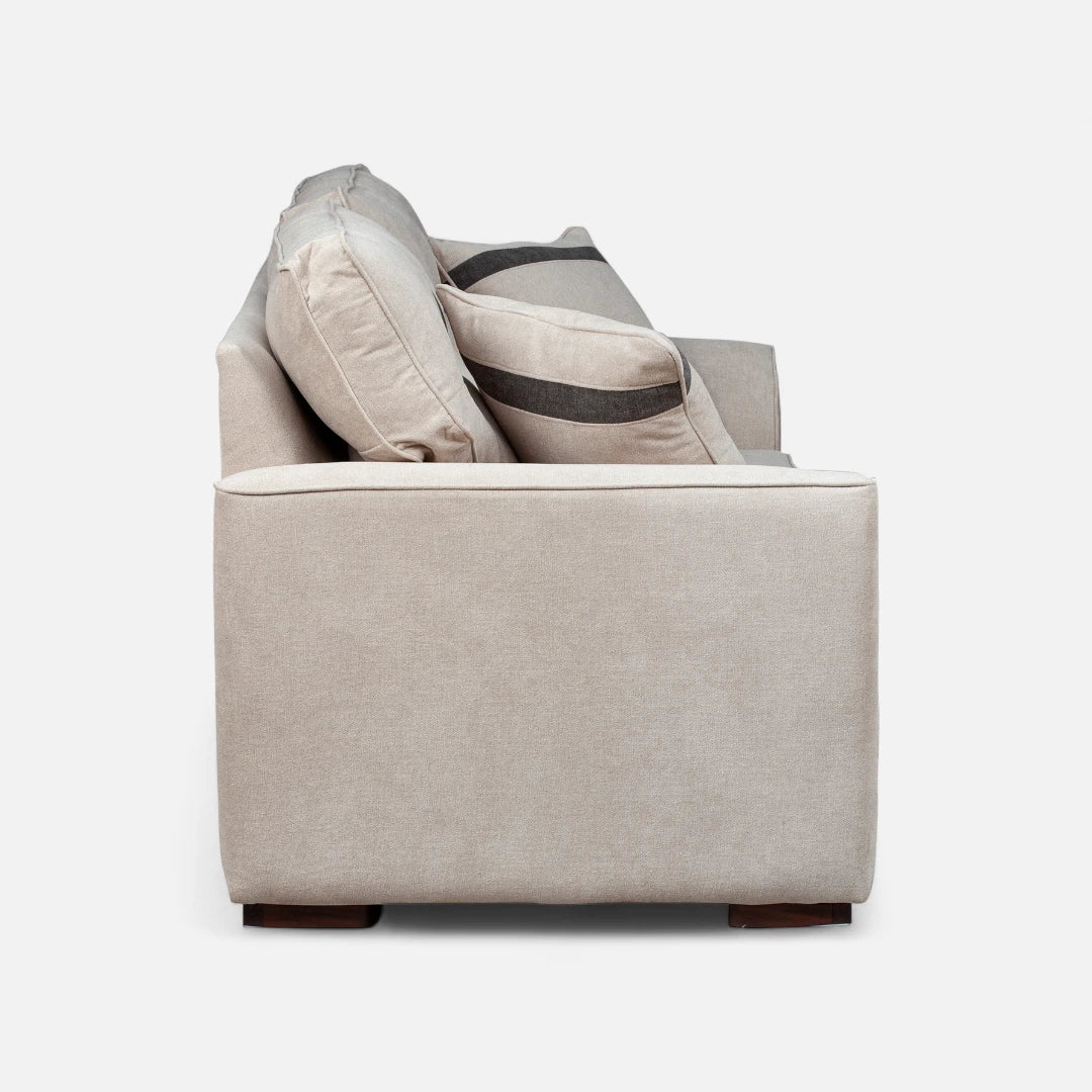 Sofá Monik 3 Cuerpos - Tela Lino Finesse Beige