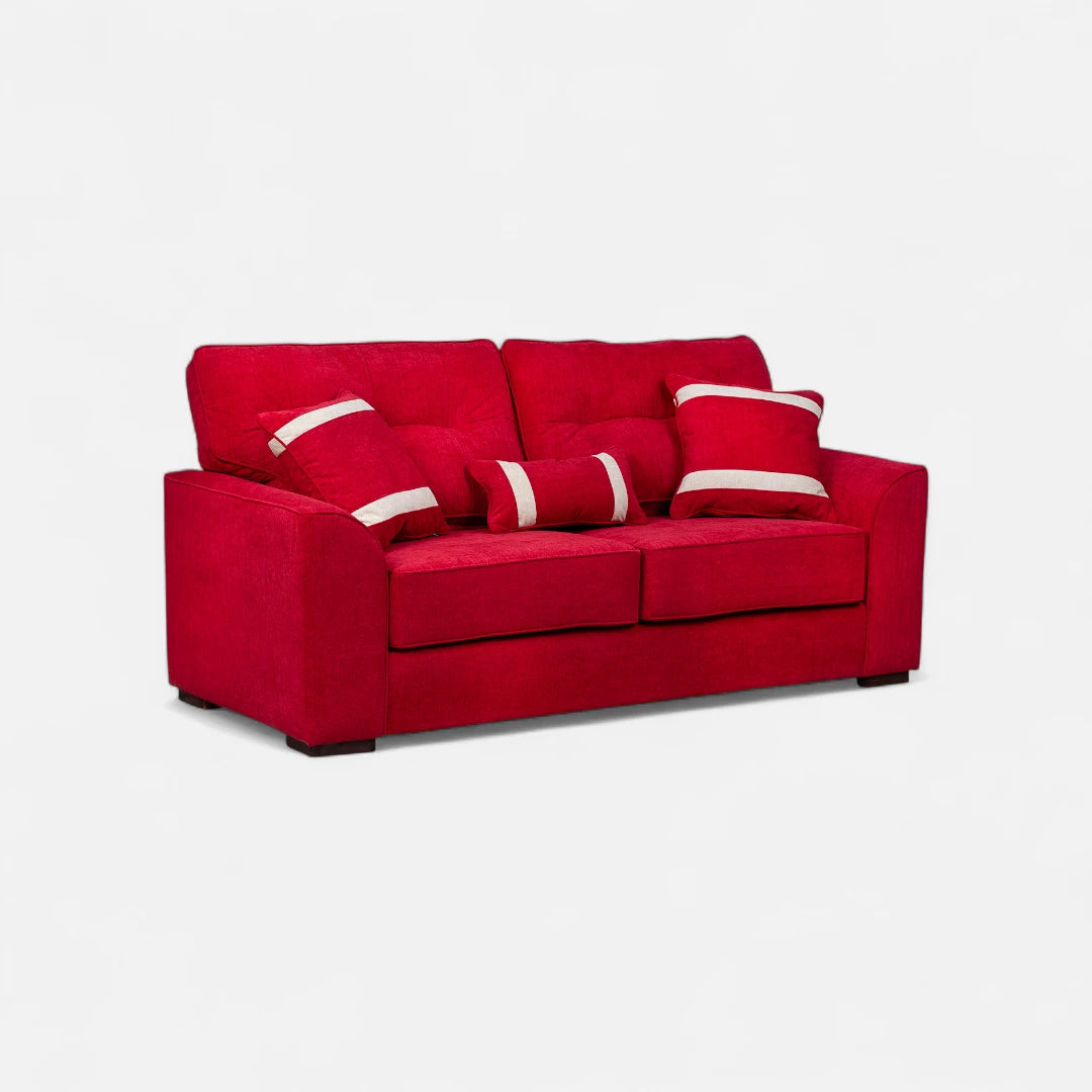 Sofá Monik 3 Cuerpos - Tela Lino Finesse Burdeo
