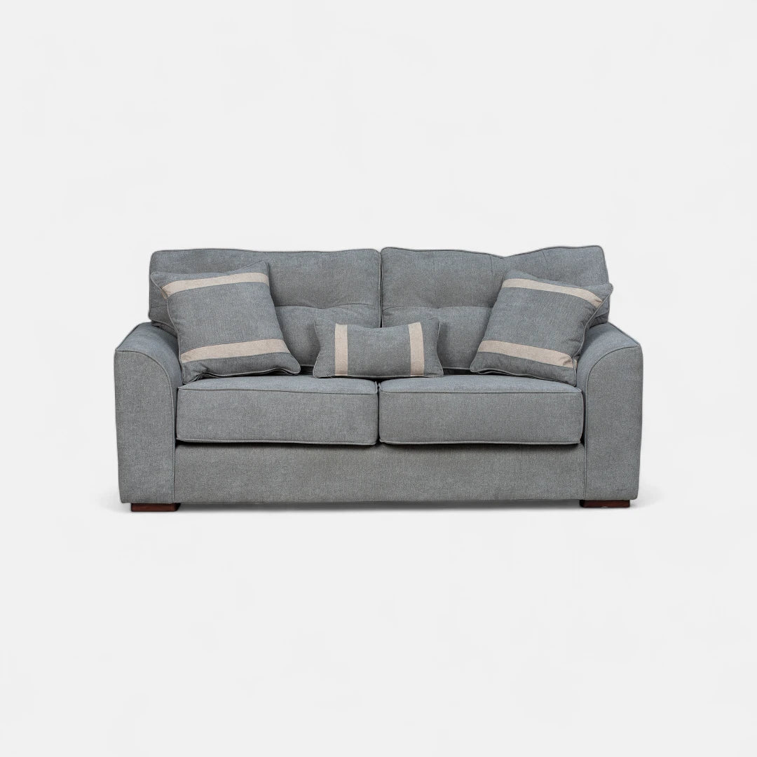 Sofá Monik 3 Cuerpos - Tela Lino Finesse Gris Neutro