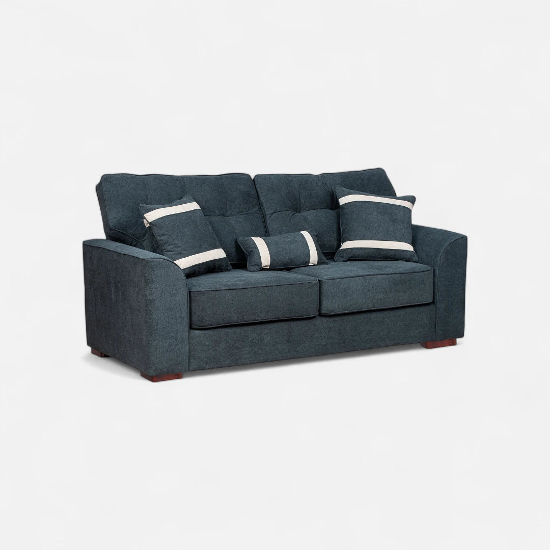 Sofá Monik 3 Cuerpos - Tela Lino Finesse Gris Piedra