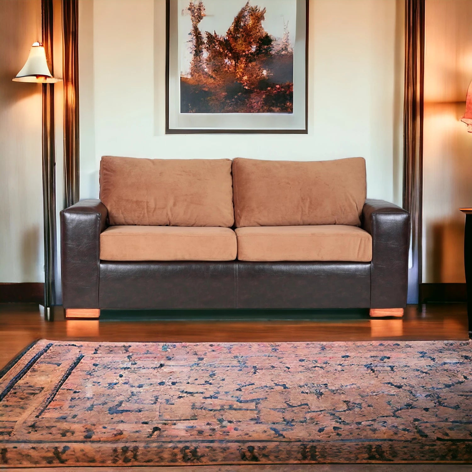 Sofá Infinity de 3 cuerpos en cuero sintético | mueblesamerica.cl