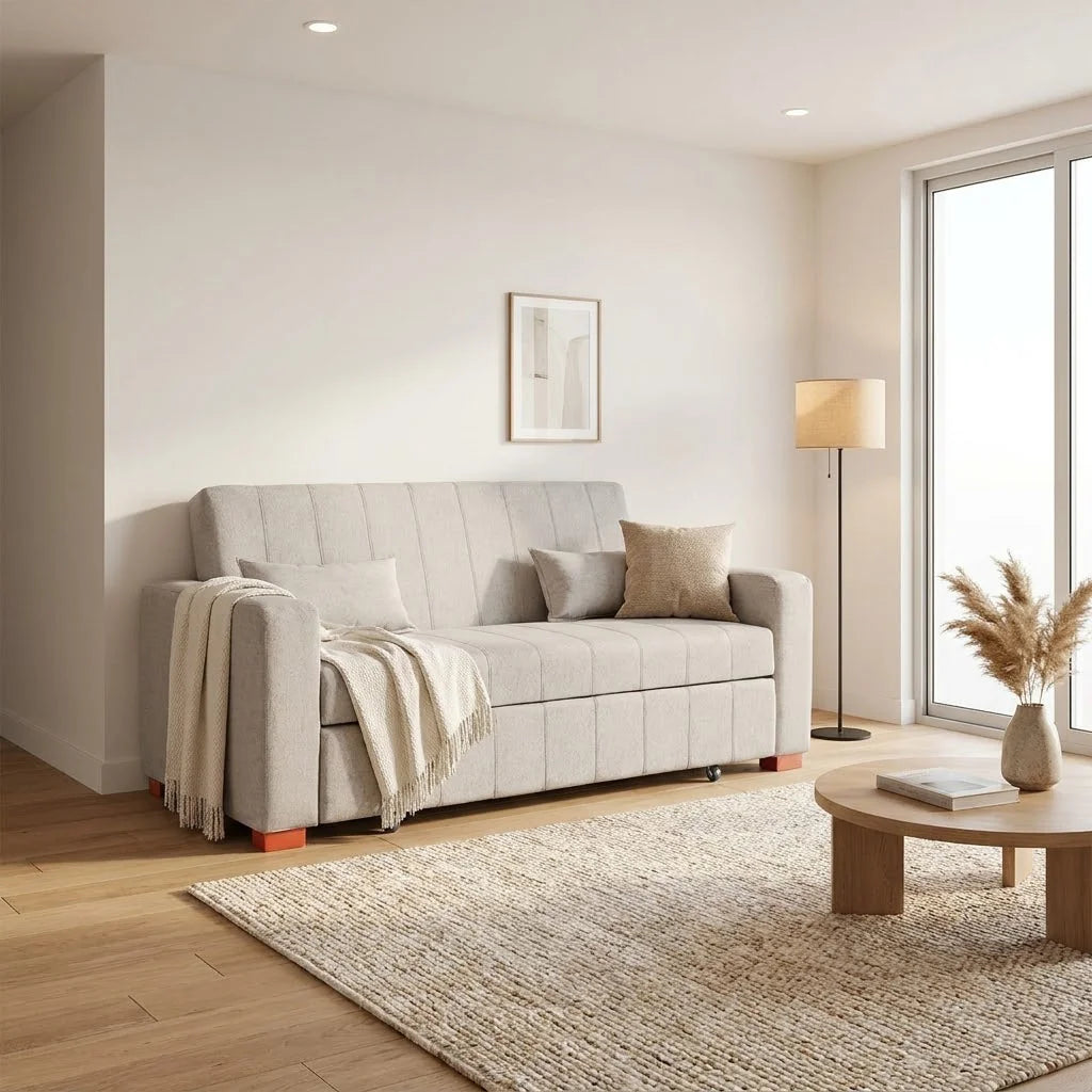 Sofá Cama Olivia - Tela Lino Bahía Beige