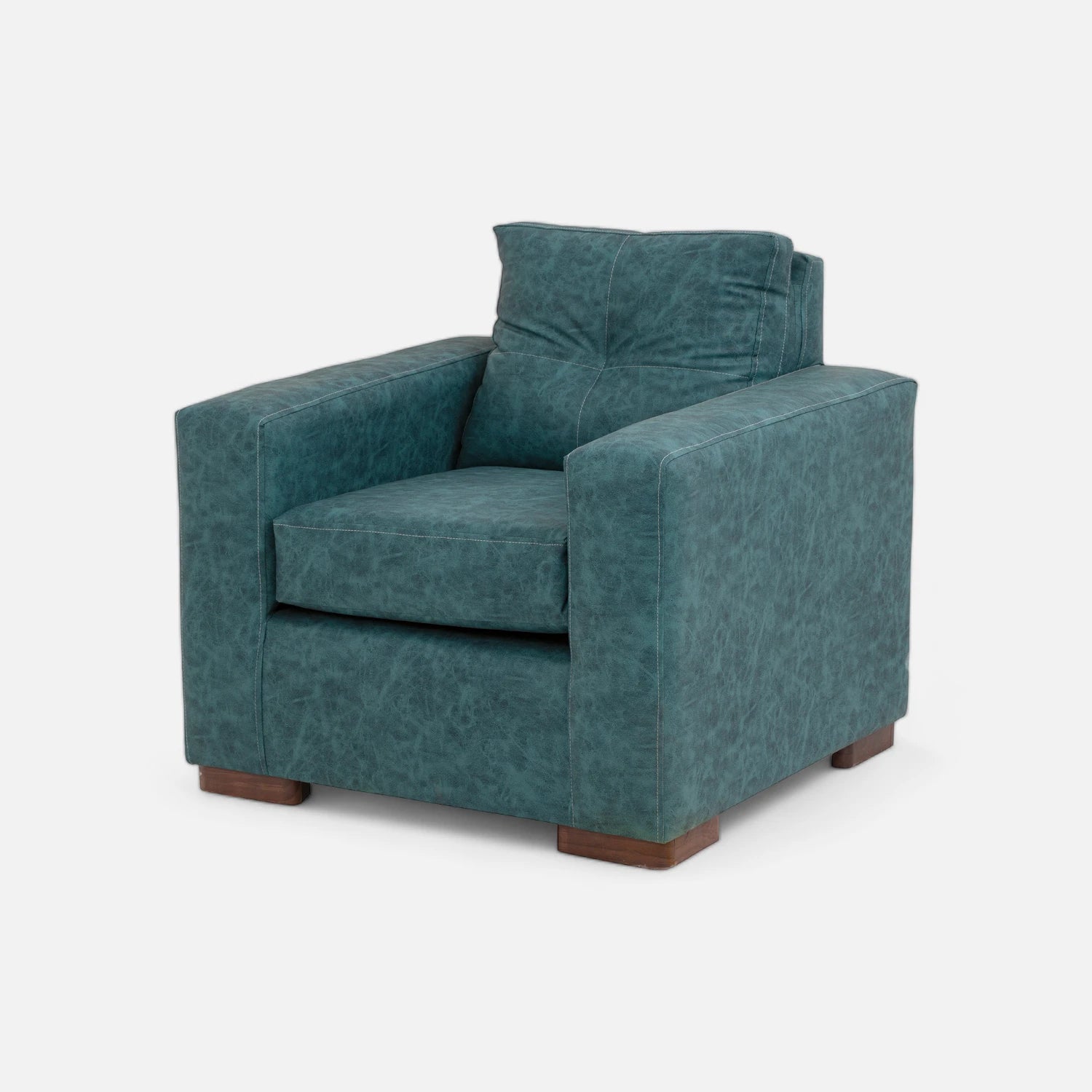 Living Franco 321 - Cuero Sintético Auris Azul Petróleo