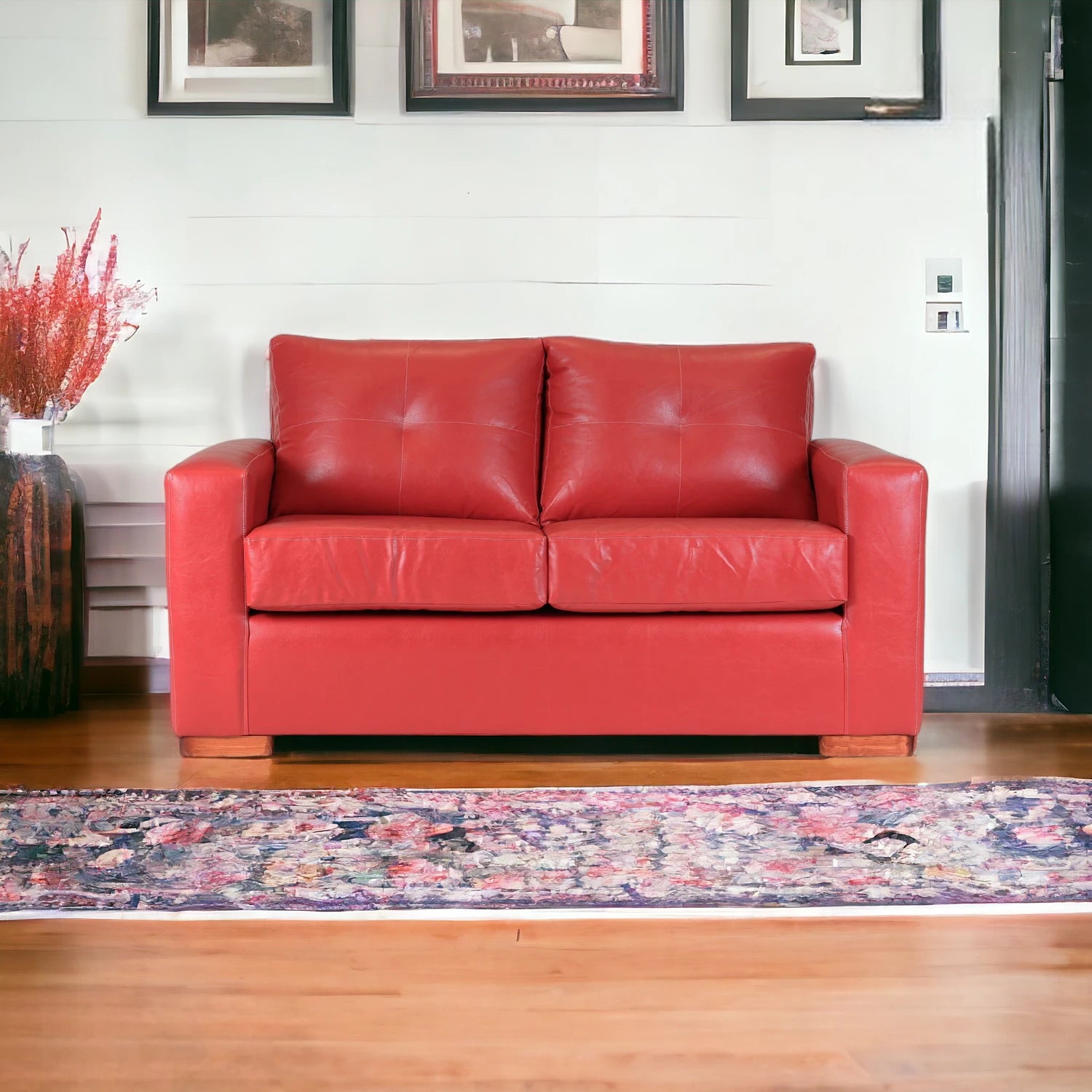 Sofá Franco de dos cuerpos en rojo | mueblesamerica.cl