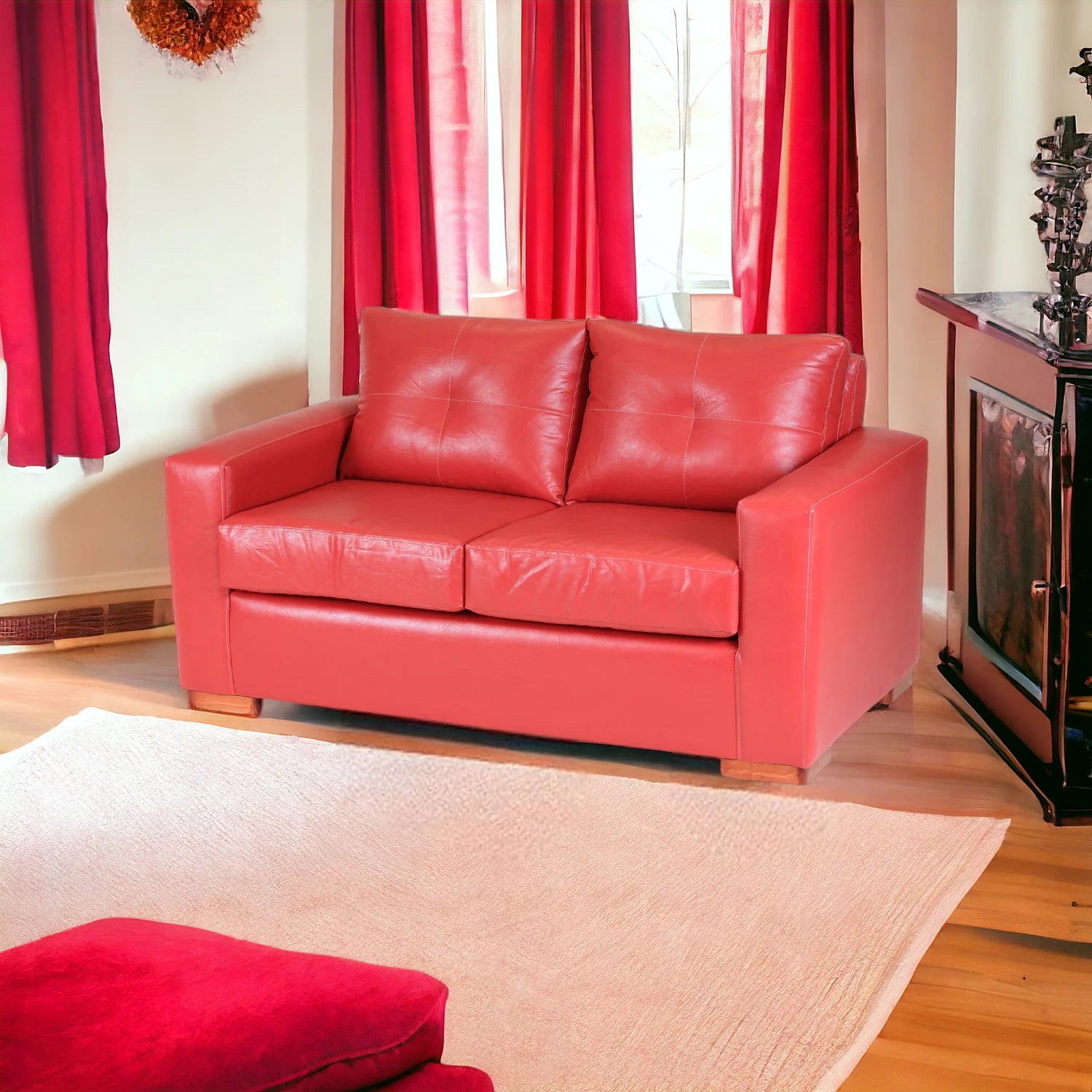 Sofá de cuero sintético elegante | mueblesamerica.cl