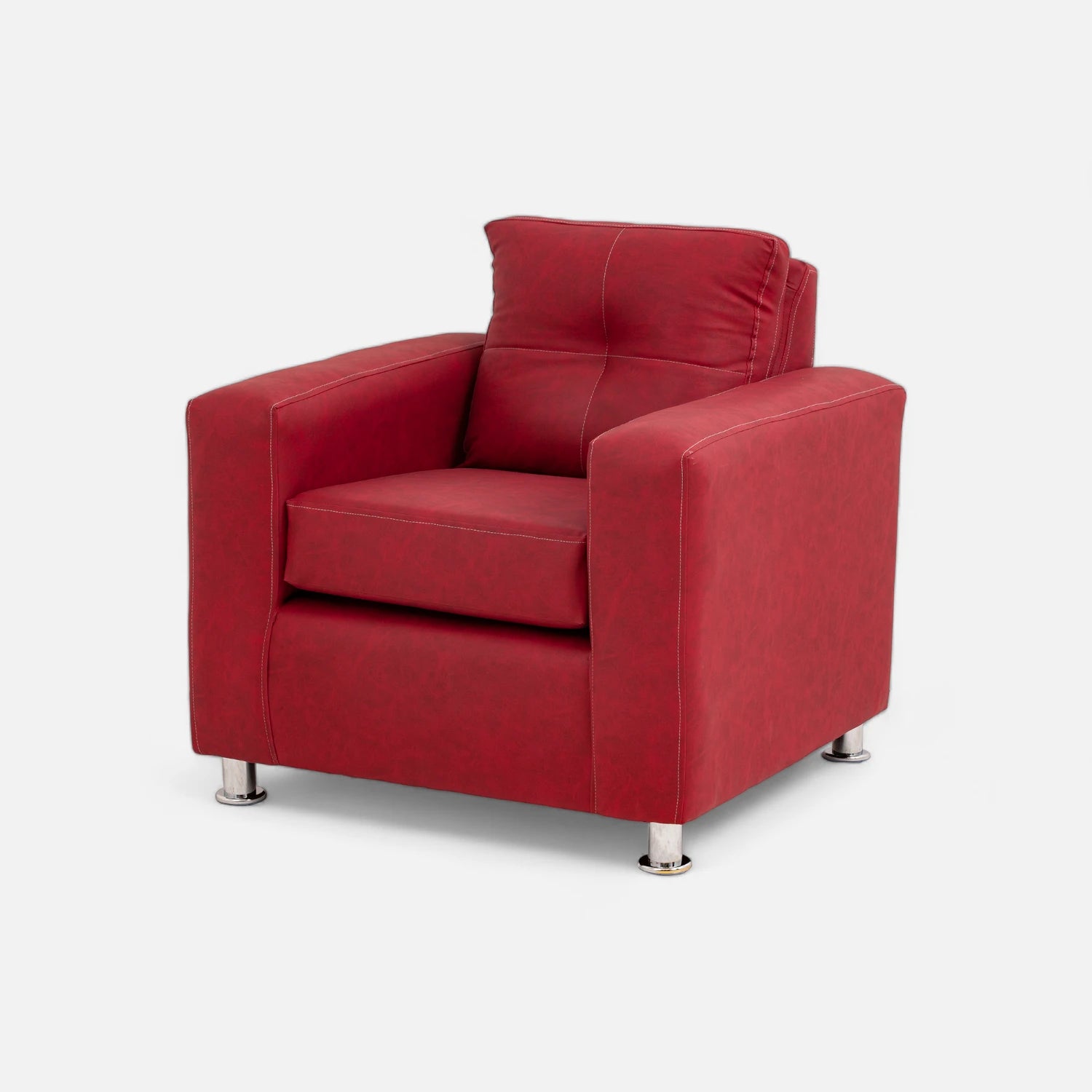 Living George 211 - Cuero Sintético Auris Burdeo