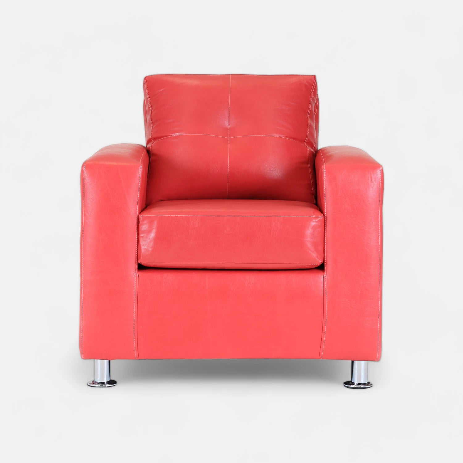 Living George 211 - Cuero Sintético Pu Rojo