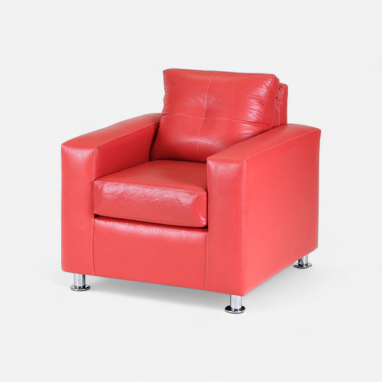 Living George 321 - Cuero Sintético Pu Rojo