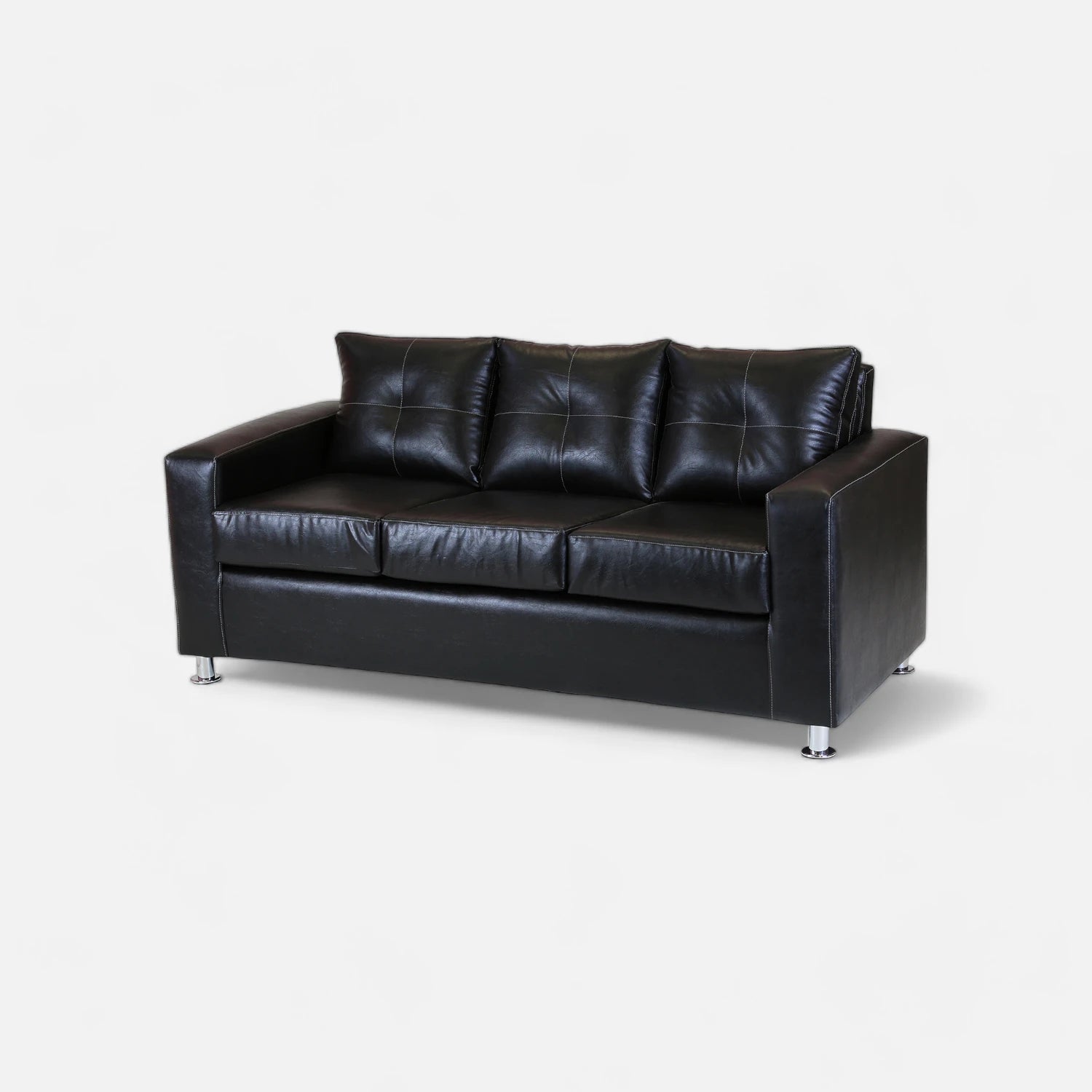 Living George 321 - Cuero Sintético Pu Negro