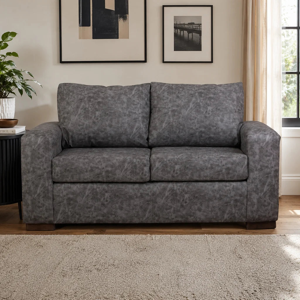 Sofá Infinity 2 Cuerpos - Cuero Sintético Auris Gris
