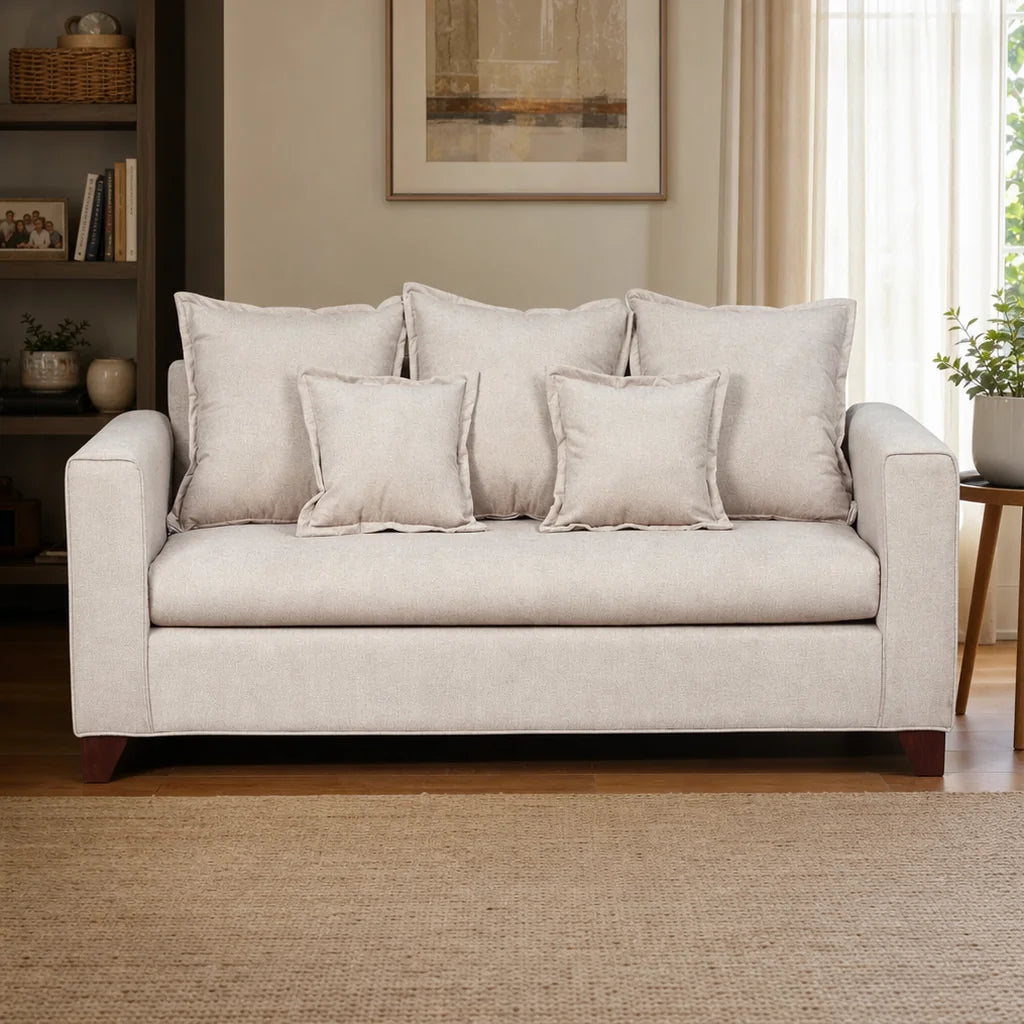 Sofá Isabella 3 Cuerpos - Tela Lino Finesse Beige