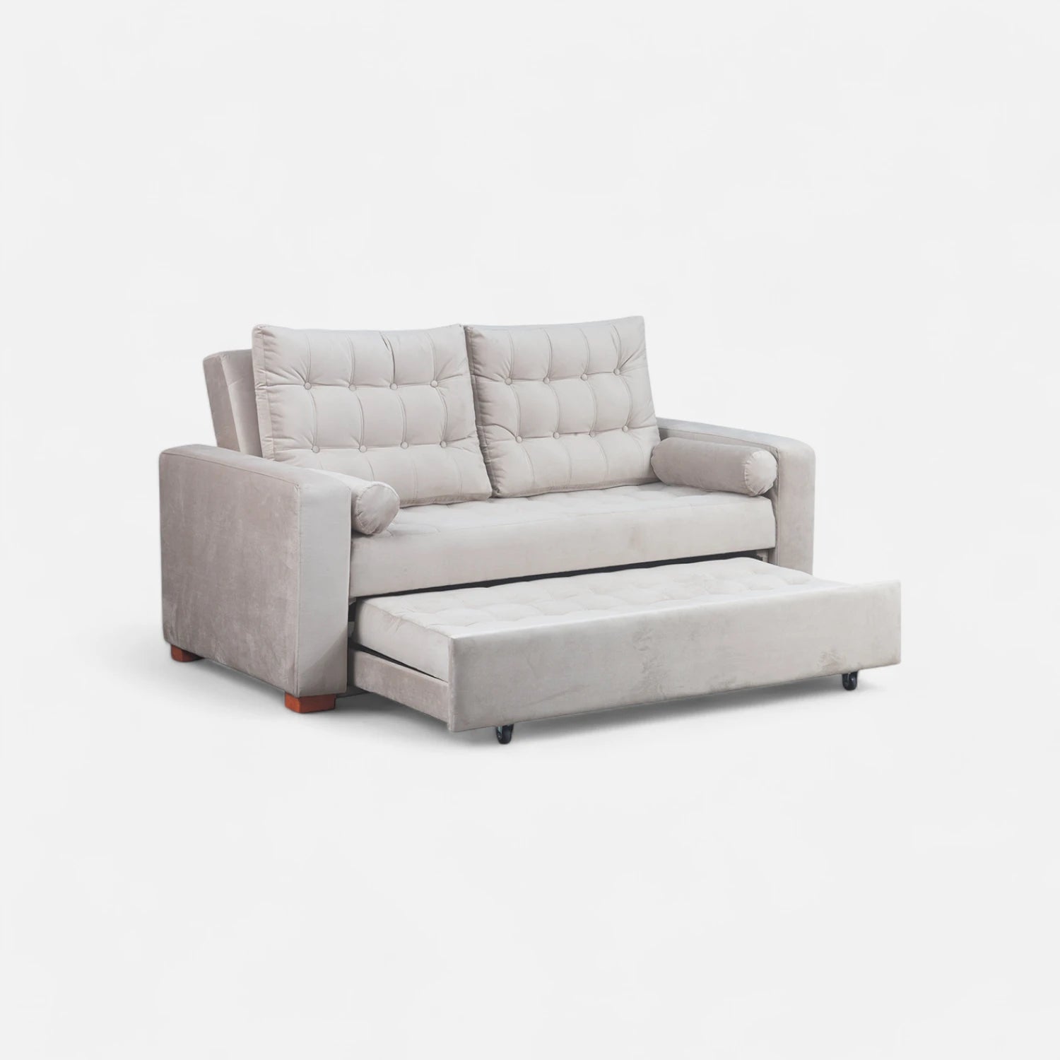 Sofá Cama Ciprés - Tela Felpa Beige