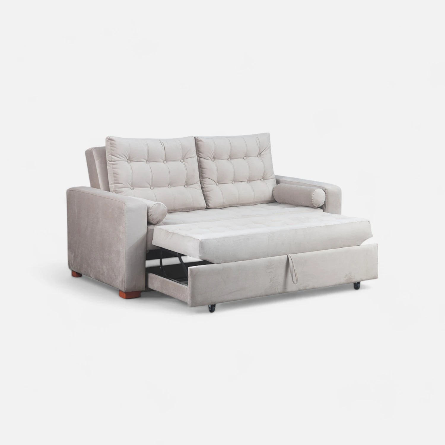 Sofá Cama Ciprés - Tela Felpa Beige