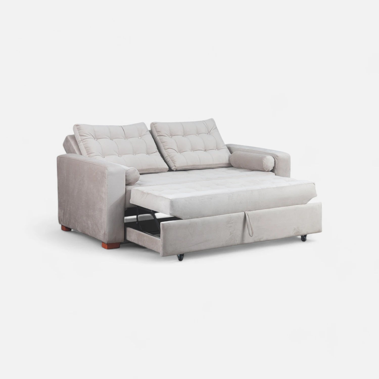 Sofá Cama Ciprés - Tela Felpa Beige