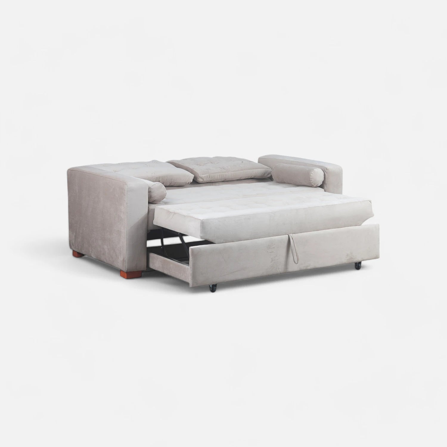 Sofá Cama Ciprés - Tela Felpa Beige