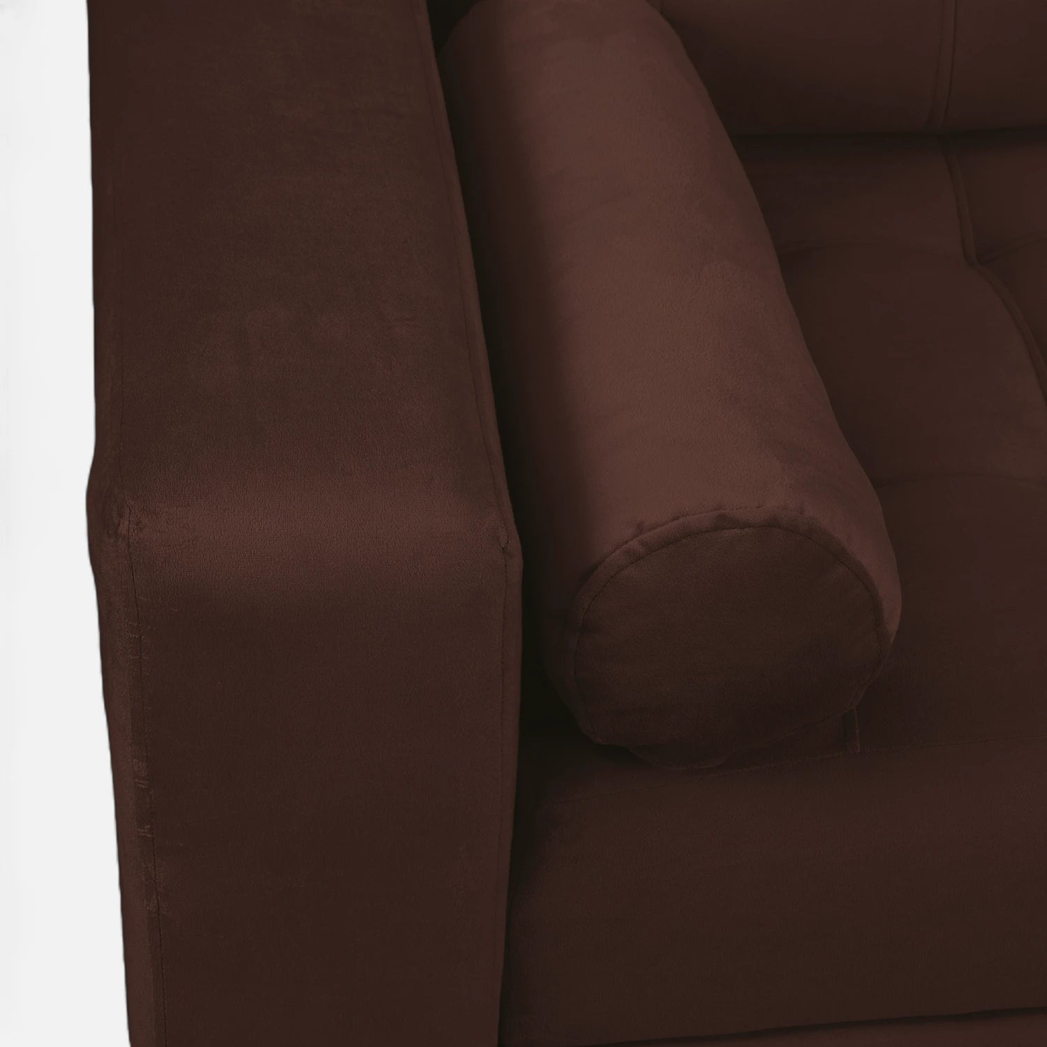 Sofá Cama Ciprés - Tela Felpa Café