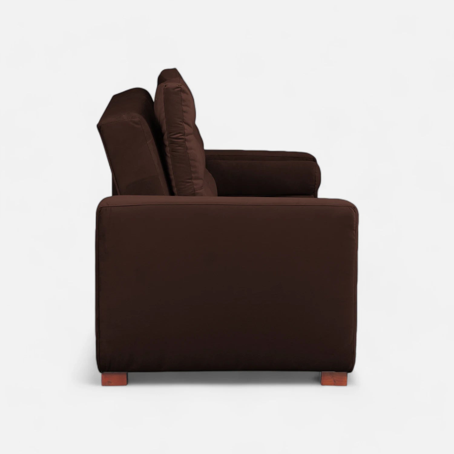 Sofá Cama Ciprés - Tela Felpa Café
