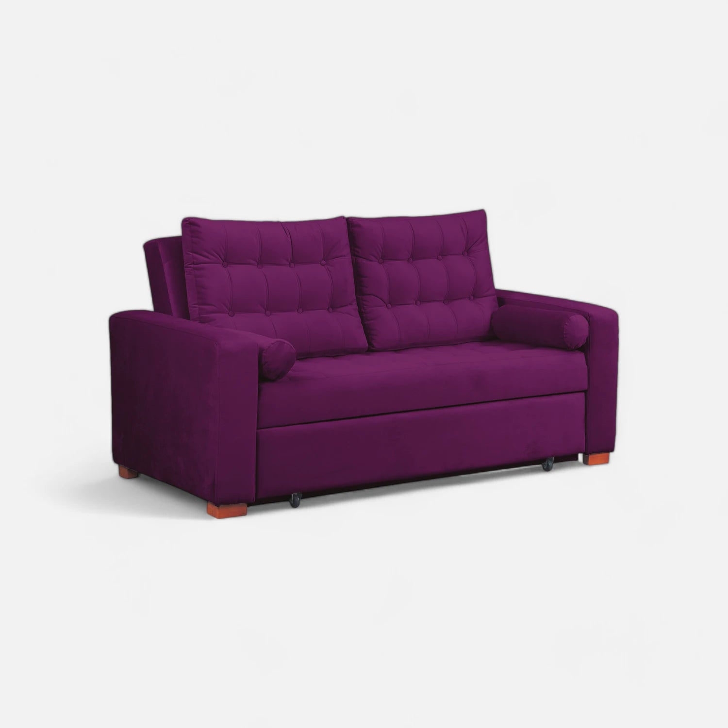 Sofá Cama Ciprés - Tela Felpa Lila
