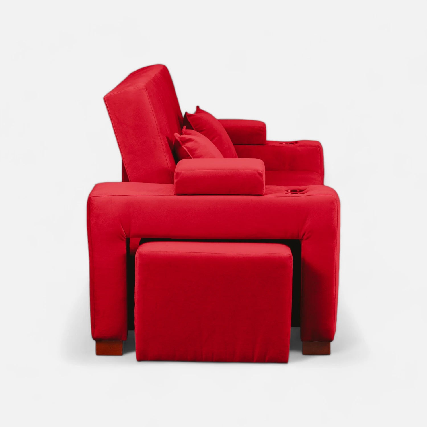 Sofá Cama Romeo - Tela Felpa Rojo