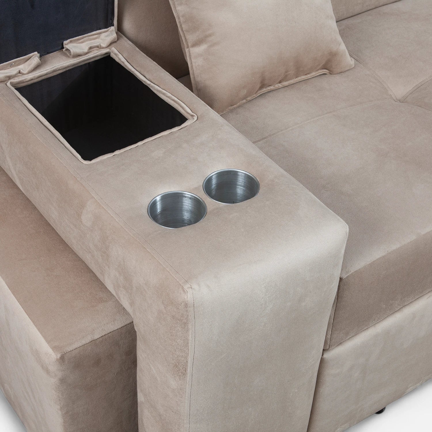 Sofá Cama Romeo - Tela Felpa Beige