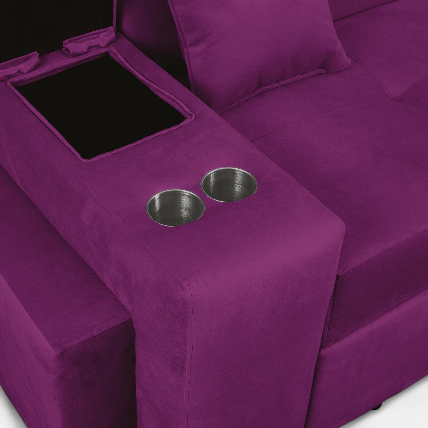 Sofá Cama Romeo - Tela Felpa Lila