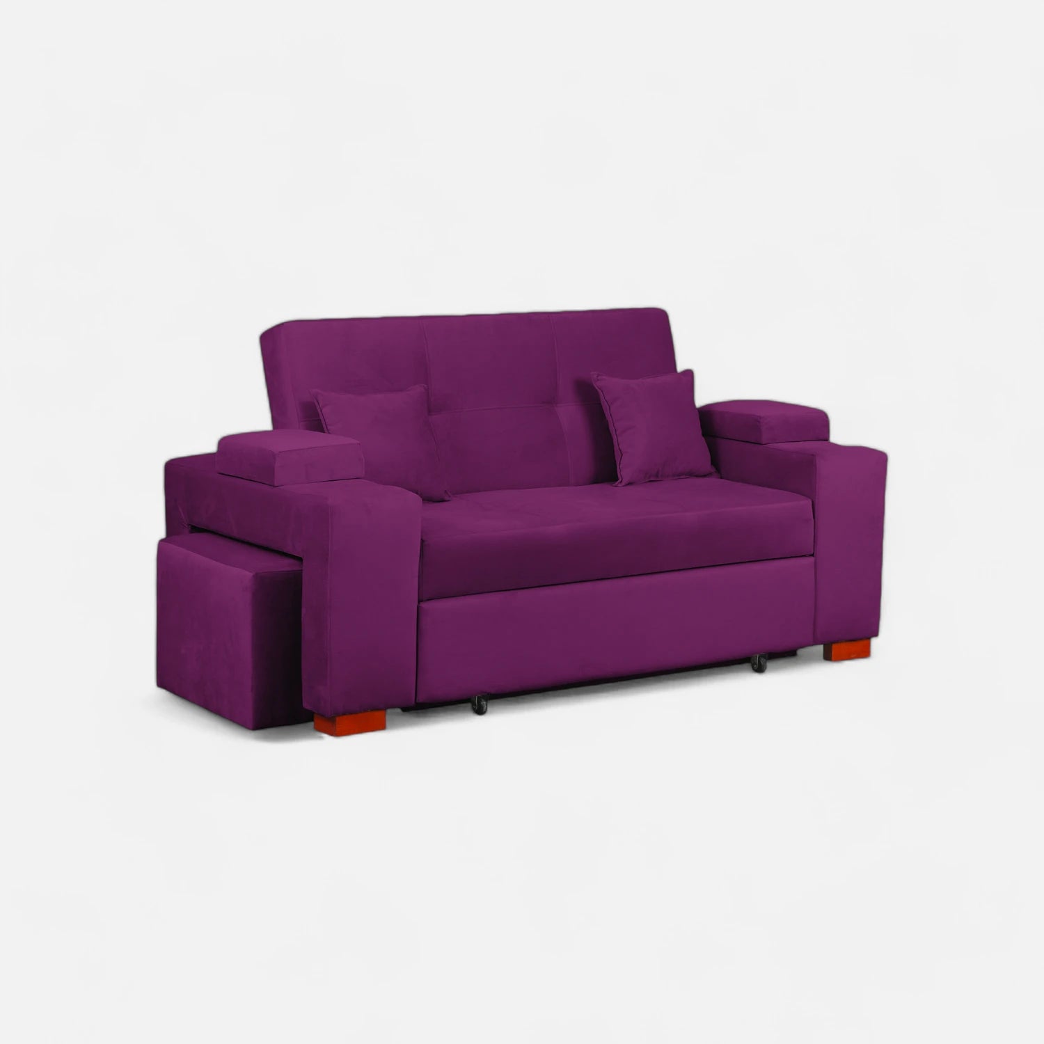 Sofá Cama Romeo - Tela Felpa Lila