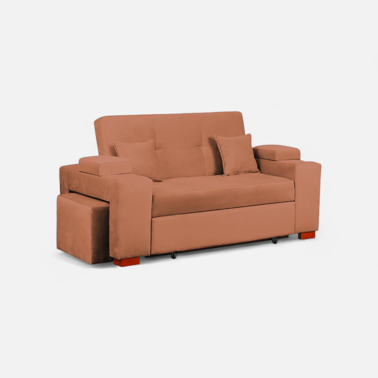 Sofá Cama Romeo - Tela Felpa Tostado