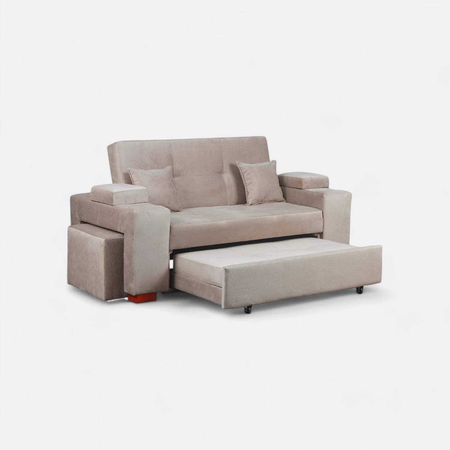 Sofá Cama Romeo - Tela Felpa Beige