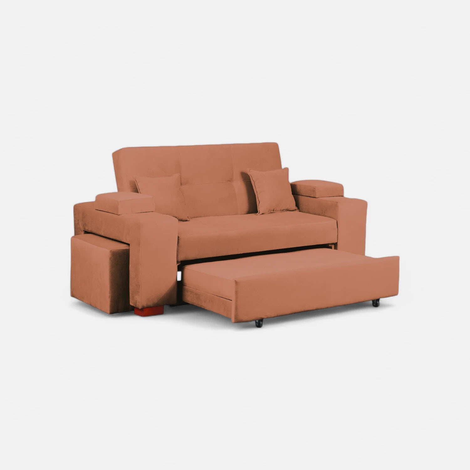 Sofá Cama Romeo - Tela Felpa Tostado