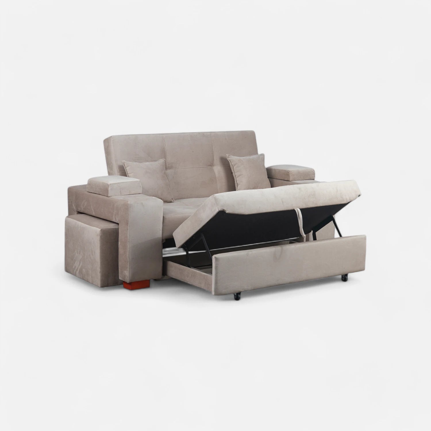 Sofá Cama Romeo - Tela Felpa Beige