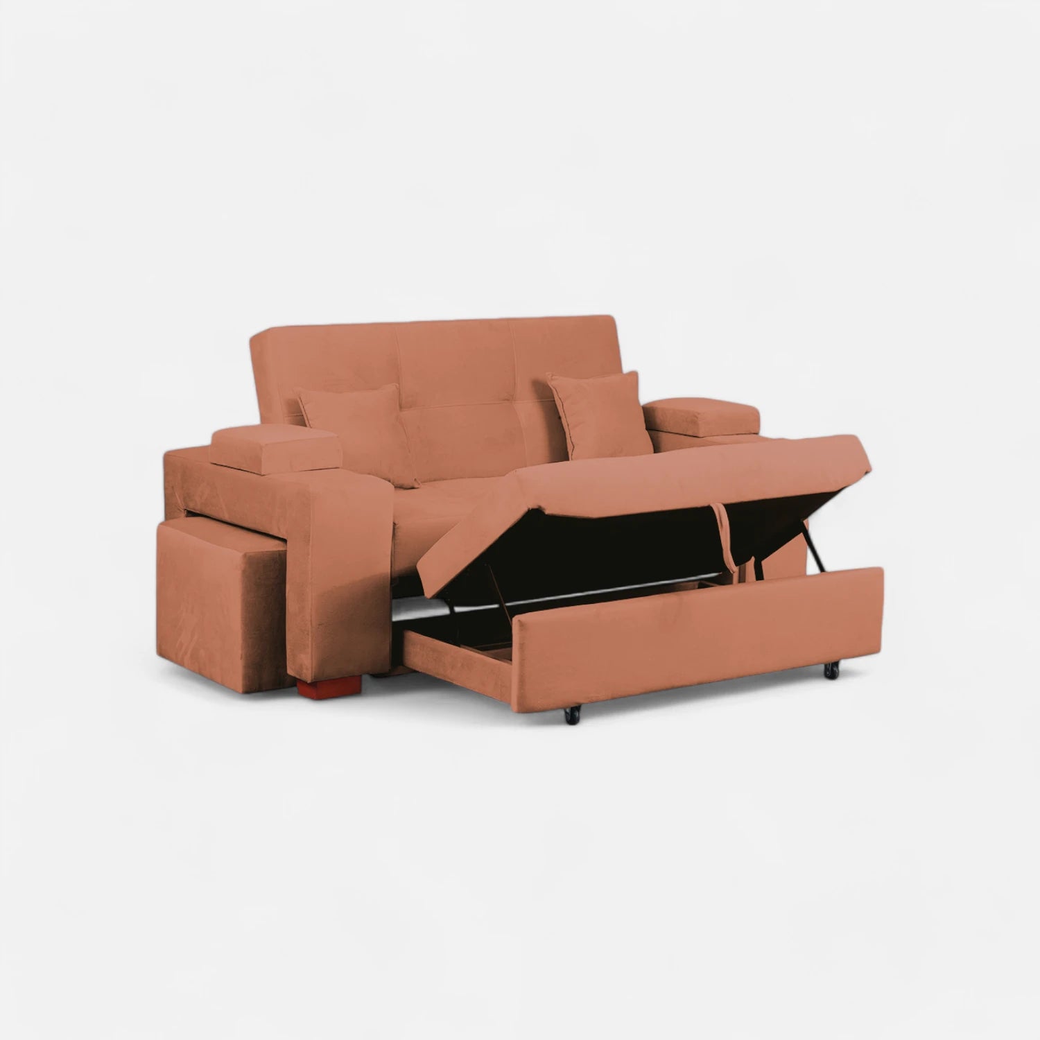 Sofá Cama Romeo - Tela Felpa Tostado