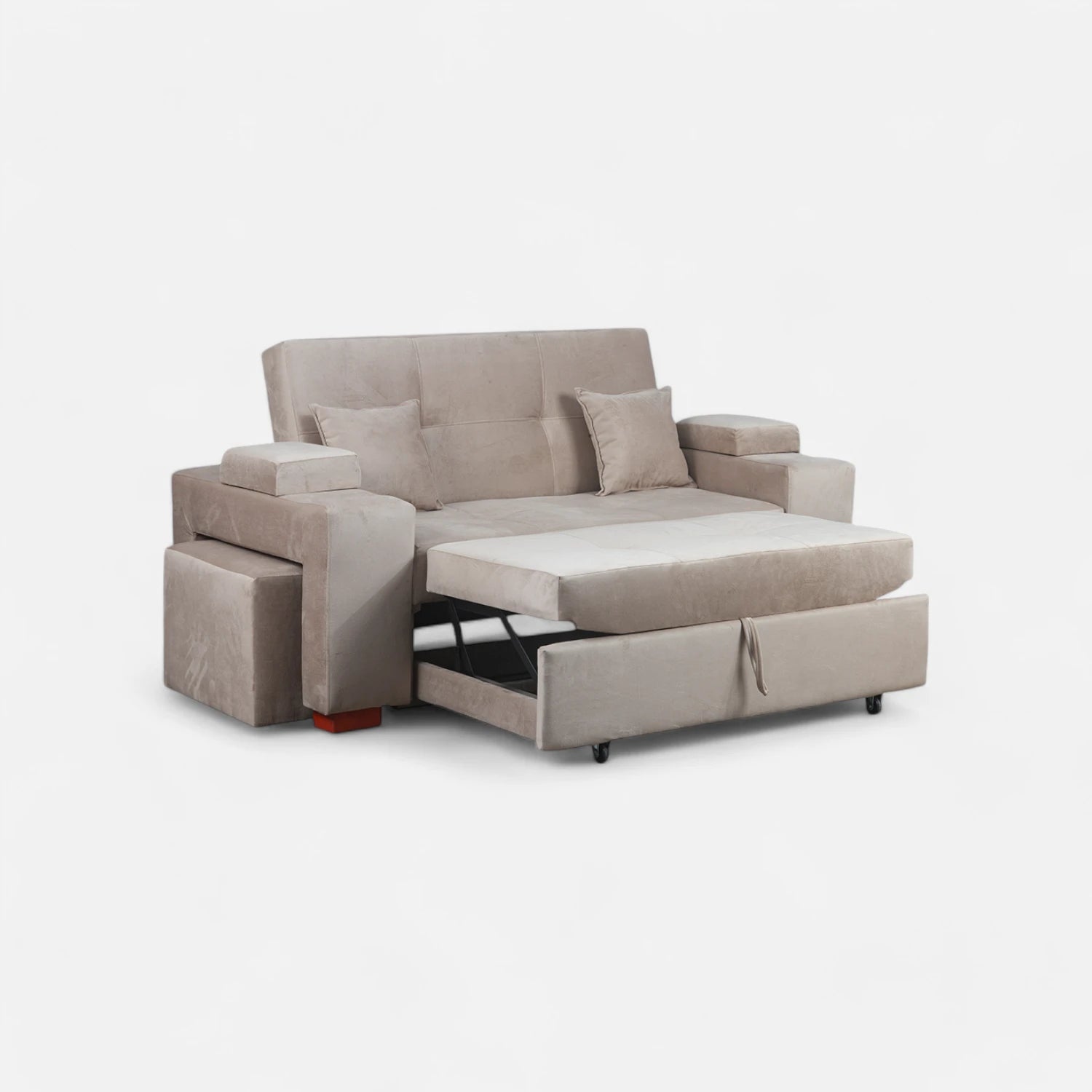 Sofá Cama Romeo - Tela Felpa Beige