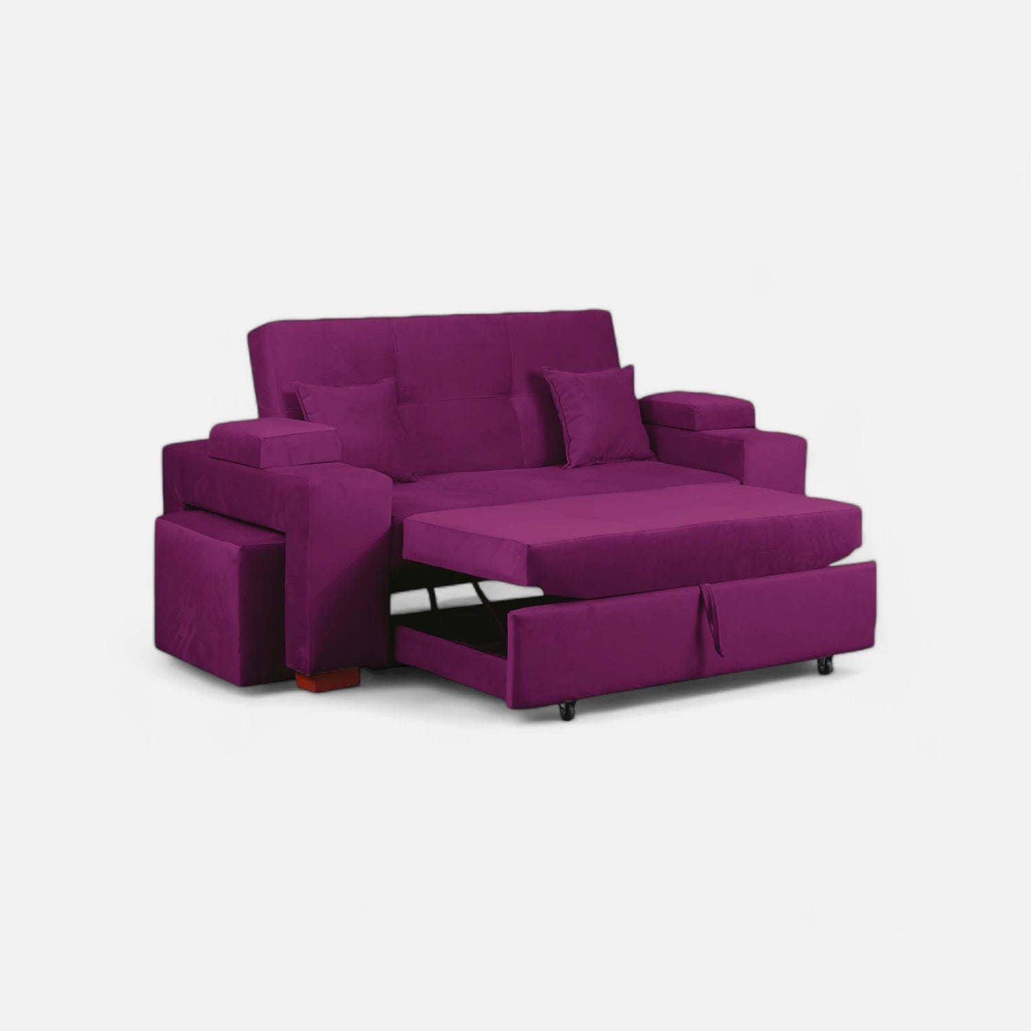 Sofá Cama Romeo - Tela Felpa Lila